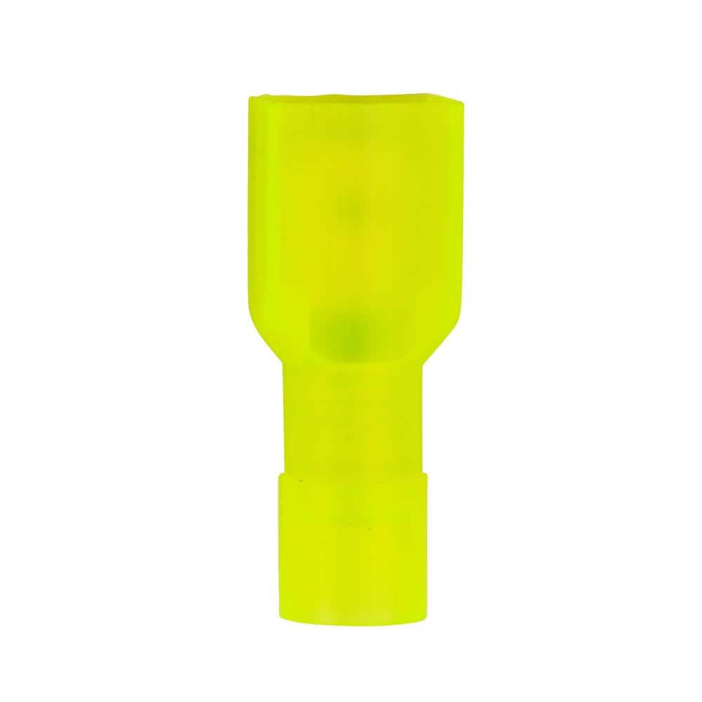 Gardner Bender 12 -10 AWG 0.25 in. Tab Male Fully-Insulated Disconnect, Yellow (10-Pack) (1)
