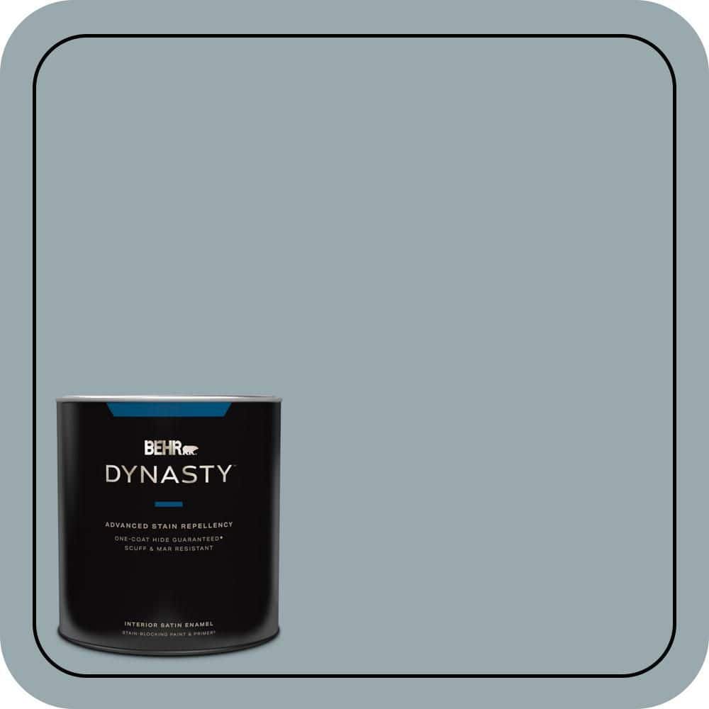 BEHR DYNASTY 1 qt. #N470-4 NorWester One-Coat Hide Satin Enamel Interior Stain-Blocking Paint & Primer