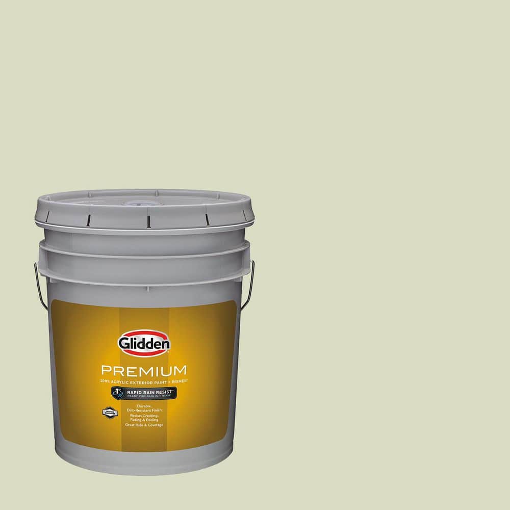Glidden Premium 5 gal. PPG1115-3 Slow Dance Flat Exterior Latex Paint