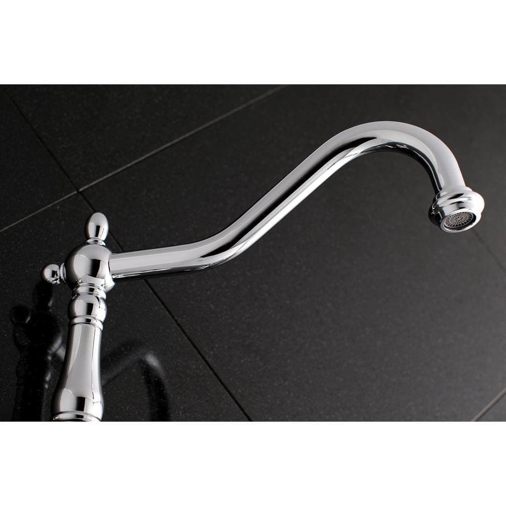 Kingston Brass Heritage 2-Handle Wall Mount Roman Tub Faucet in Polished Chrome (Valve Included) (3)