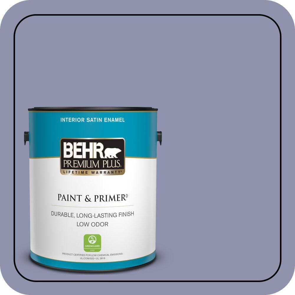 BEHR PREMIUM PLUS 1 gal. #S560-4 Monarchy Satin Enamel Low Odor Interior Paint & Primer