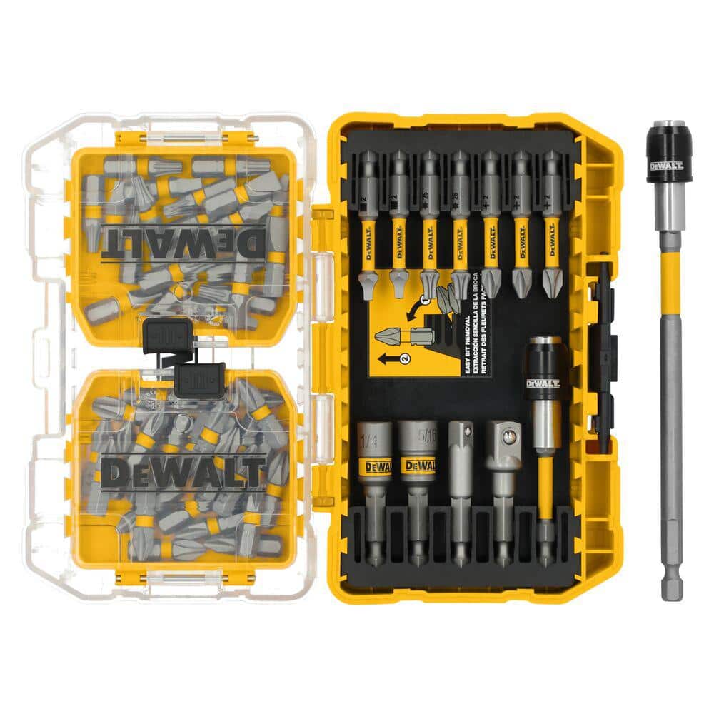 DEWALT MAXFIT ULTRA 1/4 in. Hex Steel Screwdriving Bit Set (60-Piece) (1)