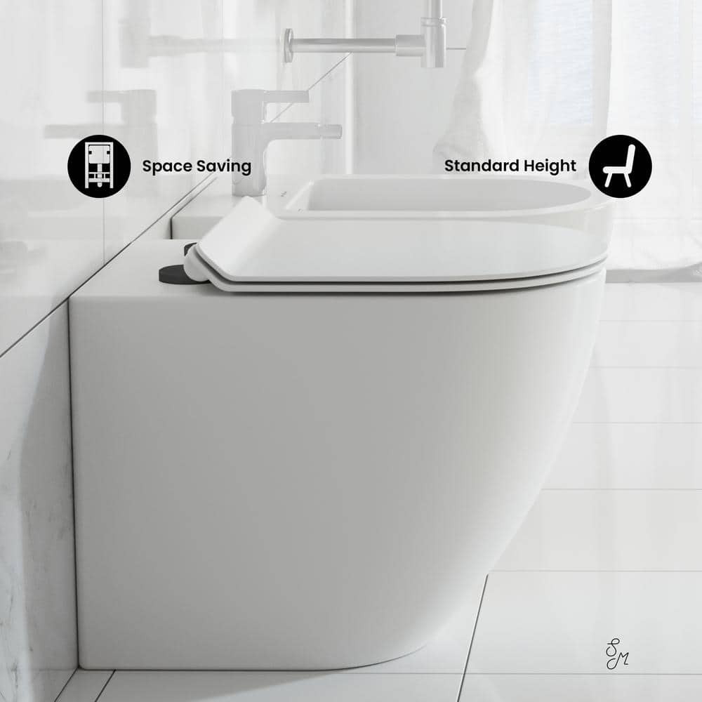 Swiss Madison St. Tropez Toilet Bowl Only with Black Hardware Back to Wall (4)