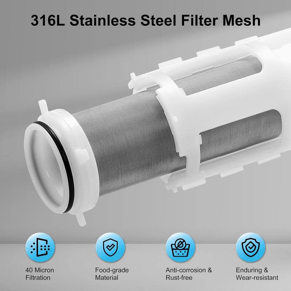 Airthereal 40 Micron Reusable Backwash Spin Down Water Sediment Filte Pre-Filtration System 1 in. MNPT  3/4 in. FNPT Connector (3)