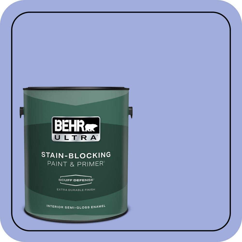BEHR ULTRA 1 gal. #P540-4 Lavender Sky Extra Durable Semi-Gloss Enamel Interior Paint & Primer