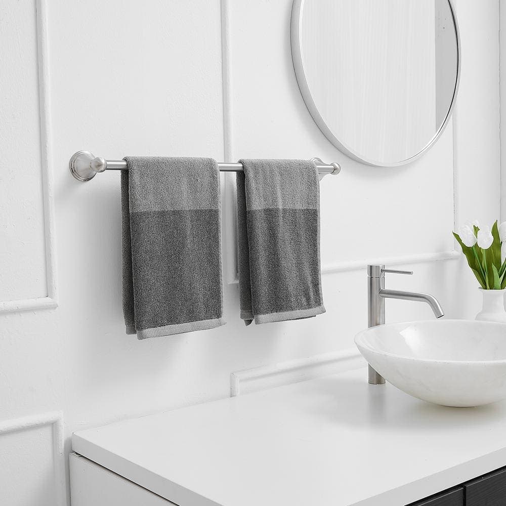BWE Bath Hardware Set Accessories with . Towel Bar，Toilet Paper Holder and Towel Ring Brushed Nikel (2)
