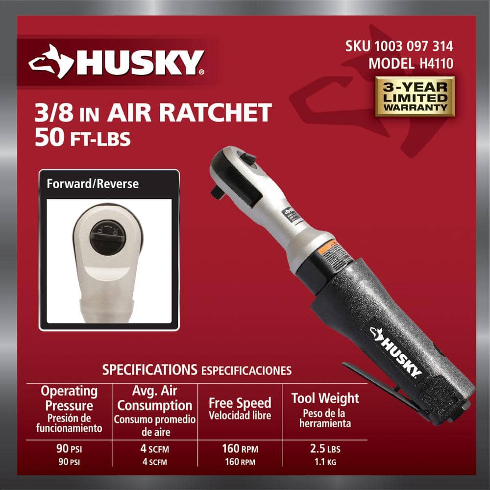 Husky 50 ft./lbs. 3/8 in. Ratchet Wrench (4)