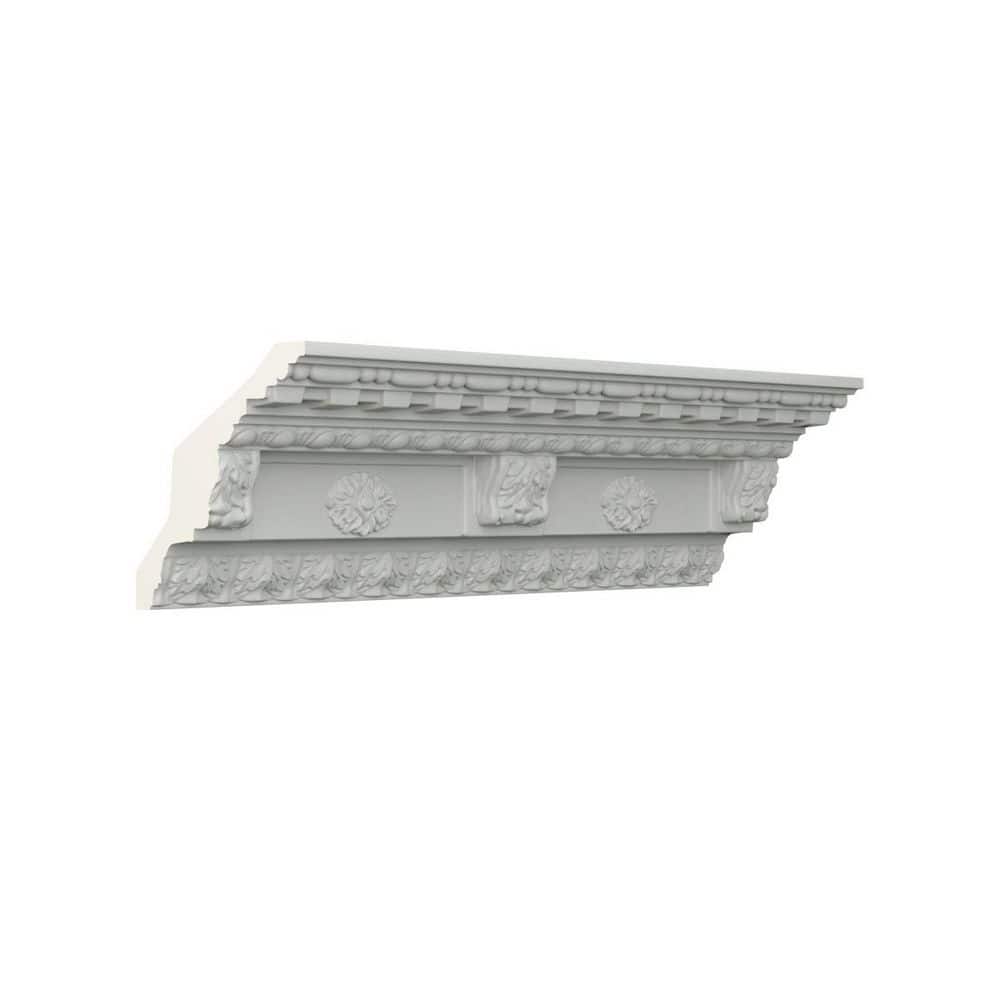 Ekena Millwork Elijah 3.375 in. D x 4.5 in. W x 96 in. L Polyurethane Crown Moulding (2)