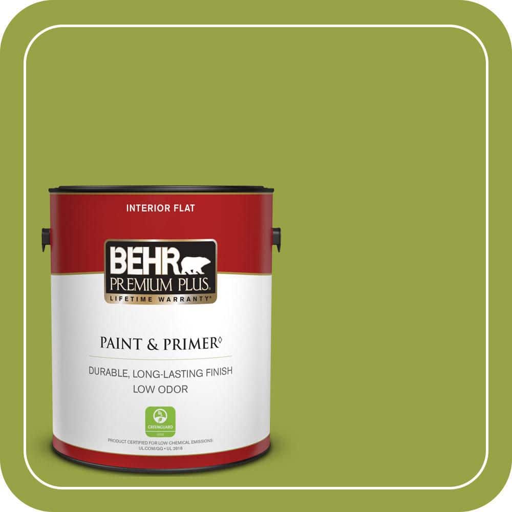 BEHR PREMIUM PLUS 1 gal. #P360-6 Fresh Apple Flat Low Odor Interior Paint & Primer
