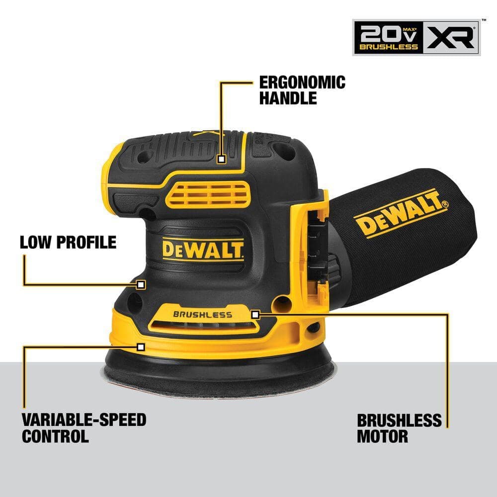 DEWALT 20V MAX XR Cordless Brushless 5 in. Random Orbital Sander (Tool Only) (2)