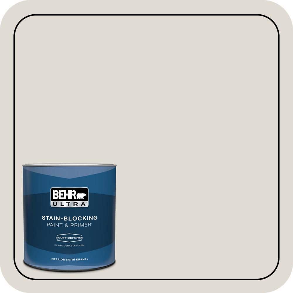 BEHR ULTRA 1 qt. #T13-2 Empire Porcelain Extra Durable Satin Enamel Interior Paint & Primer