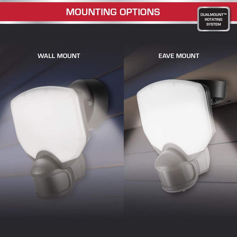 Defiant 65-Watt 7000 Lumen 240° Black Motion Sensing Integrated LED Super Bright Flood Light with 5CCT and Dual Brite (3)