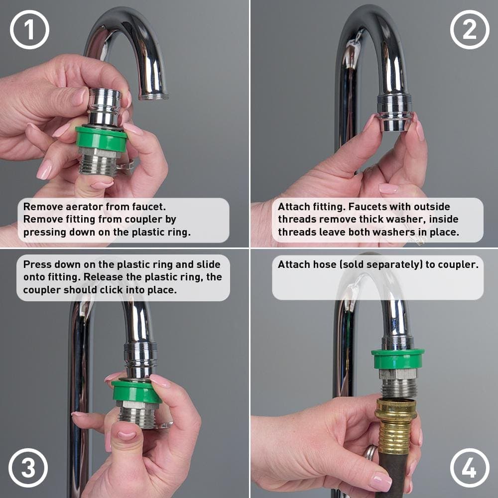 NEOPERL Dual Thread by 3/4 in. Brass MGH Large Coupler and Fitting (2)