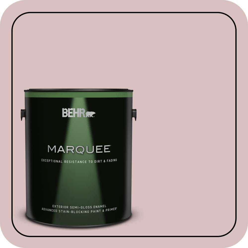 BEHR MARQUEE 1 gal. #PPU17-08 Peony Blush Semi-Gloss Enamel Exterior Paint & Primer