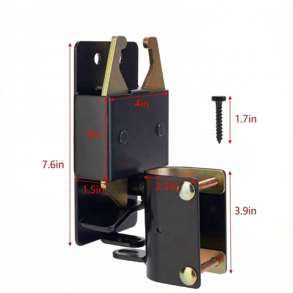 Unbranded Heavy Duty 2-Way Farm Gate Latch Zinc Coated Steel Corrosion Resistant for Metal Livestock Fence Gates (2)