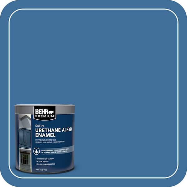 BEHR PREMIUM 1 qt. #M520-6 National Anthem Satin Enamel Urethane Alkyd Interior/Exterior Paint (2)