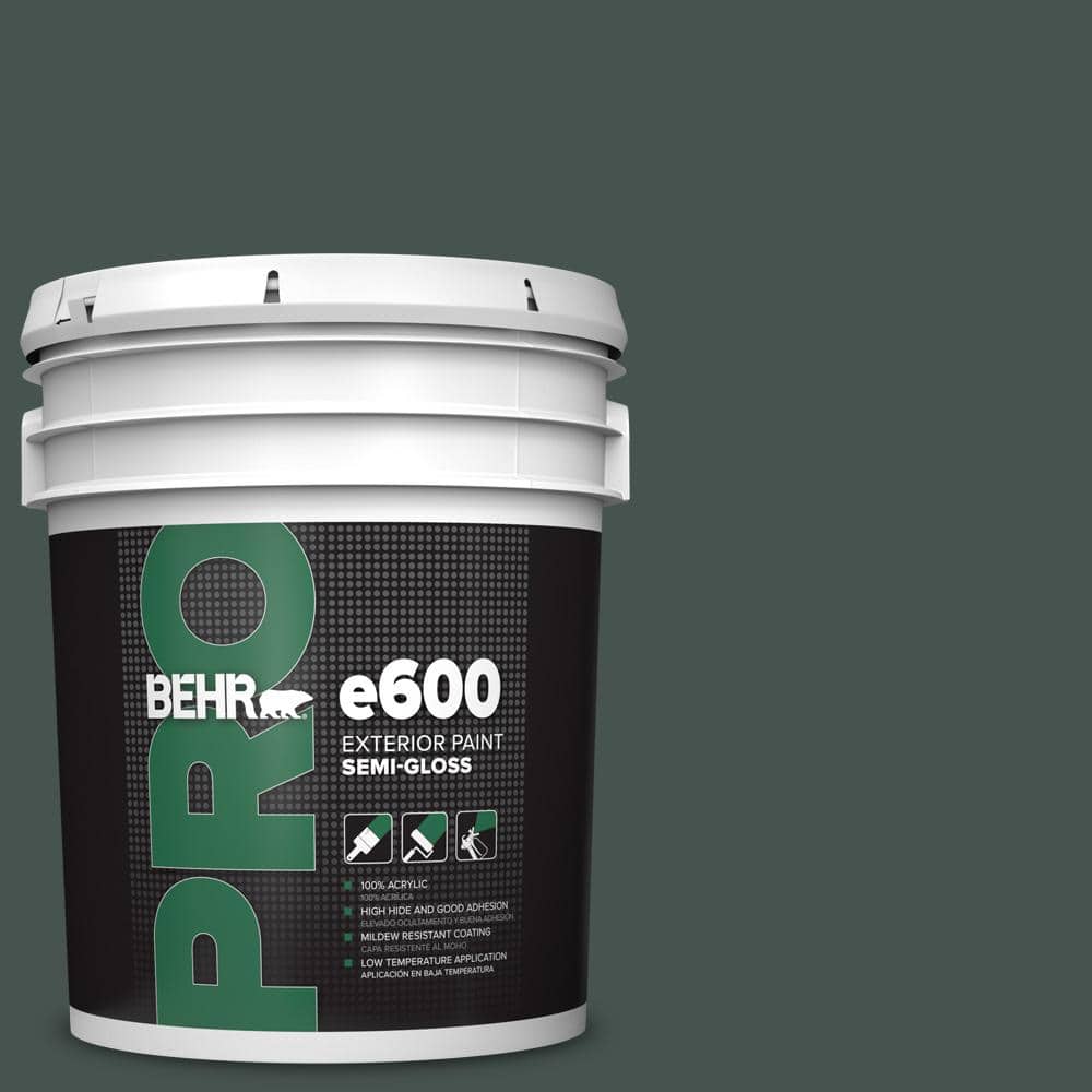 BEHR PRO 5 gal. #HDC-WR16-05 Evergreen Field Semi-Gloss Exterior Paint