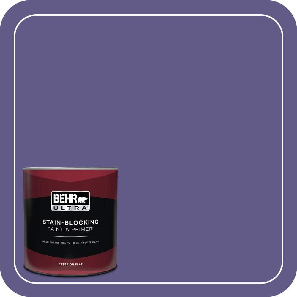 BEHR ULTRA 1 qt. #S-G-640 Purple Balloon Flat Exterior Paint & Primer