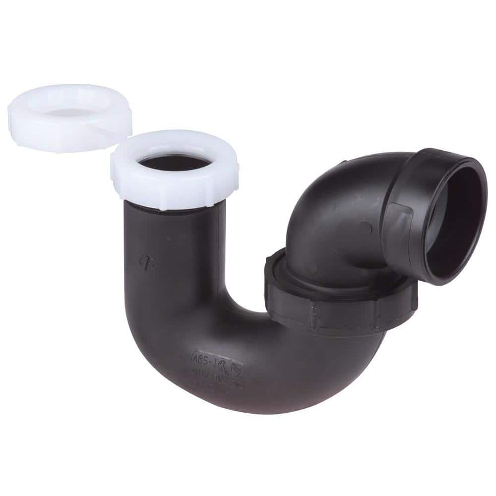 NIBCO 1-1/2 in. 1-1/4 in. ABS DWV Hub Slip-Joint P-Trap