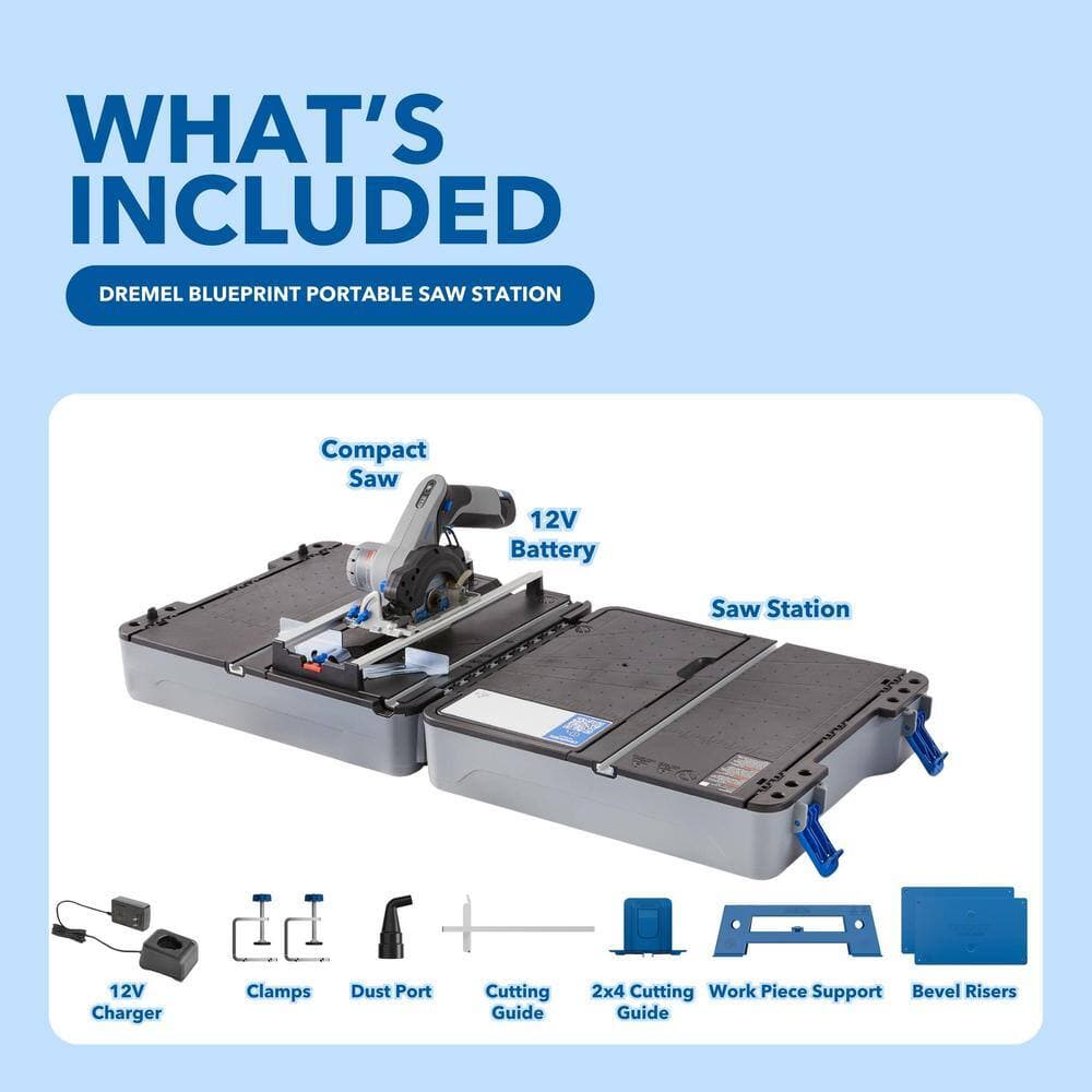 Dremel Blueprint Portable Saw Station with 12V Brushless Cordless Circular Saw and Multi-Purpose Cutting Case (3)