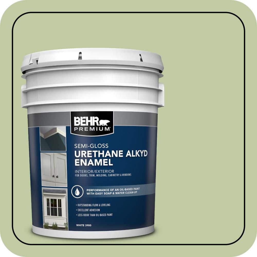 BEHR PREMIUM 5 gal. #M360-4 Marjoram Urethane Alkyd Semi-Gloss Enamel Interior/Exterior Paint