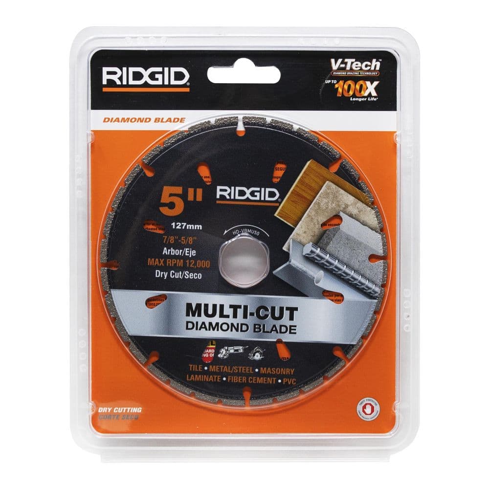RIDGID 5 in. Diamond Multi-Cutting Blade (4)