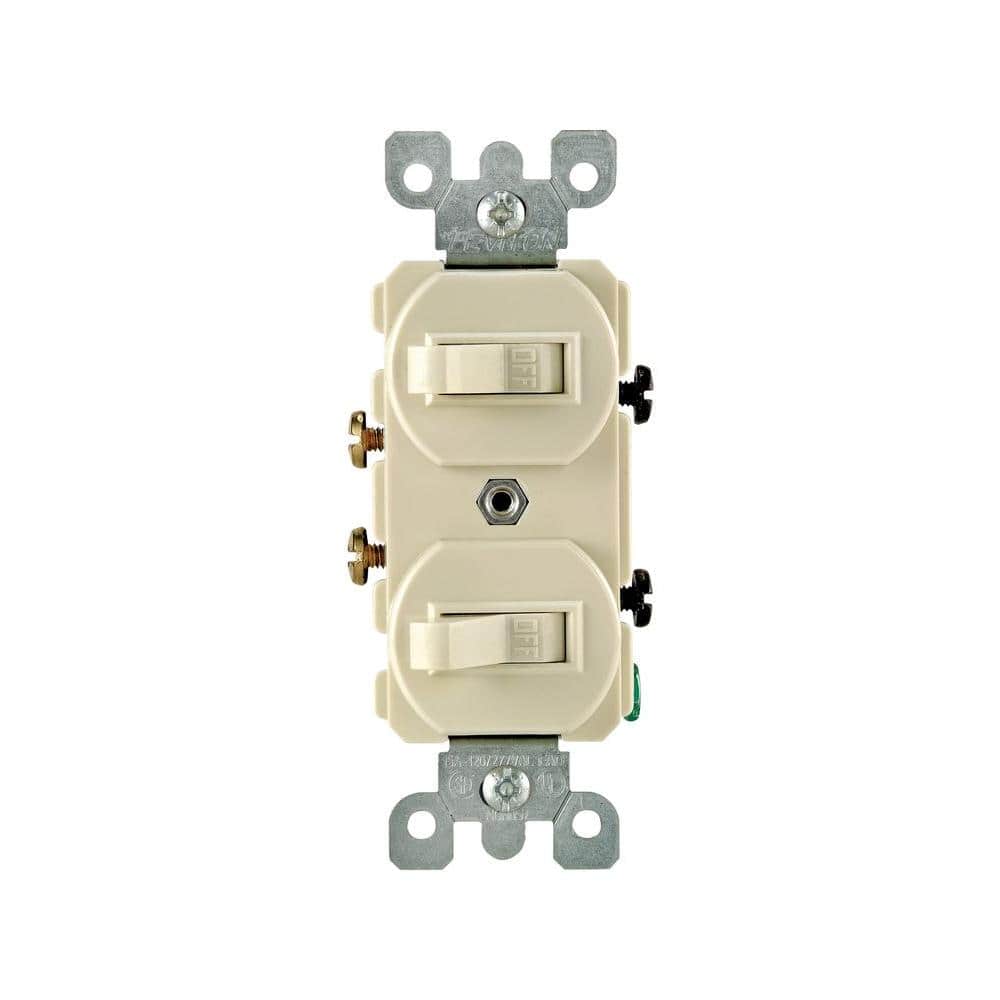 Leviton Single-Pole Double Switch, 5224-2IS