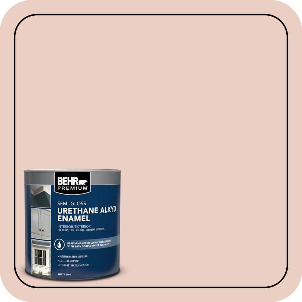 BEHR PREMIUM 1 qt. #S180-1 Angelico Semi-Gloss Enamel Urethane Alkyd Interior/Exterior Paint (1)