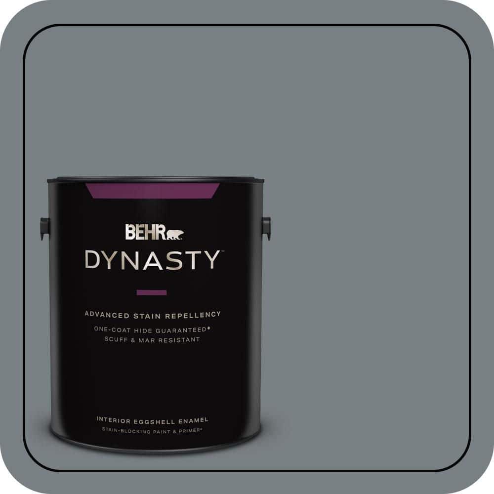 BEHR DYNASTY 1 gal. #N450-5 Intergalactic One-Coat Hide Eggshell Enamel Interior Stain-Blocking Paint & Primer
