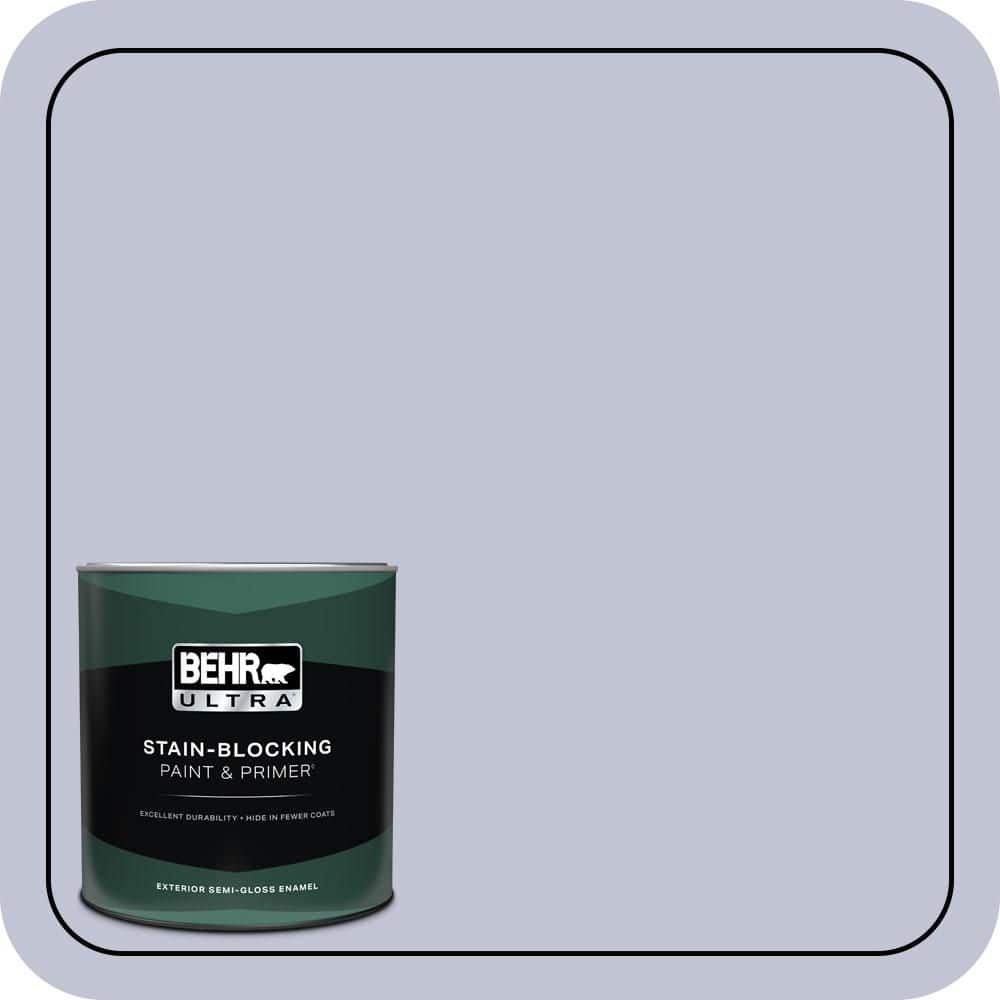 BEHR ULTRA 1 qt. #630E-3 Grape Lavender Semi-Gloss Enamel Exterior Paint & Primer