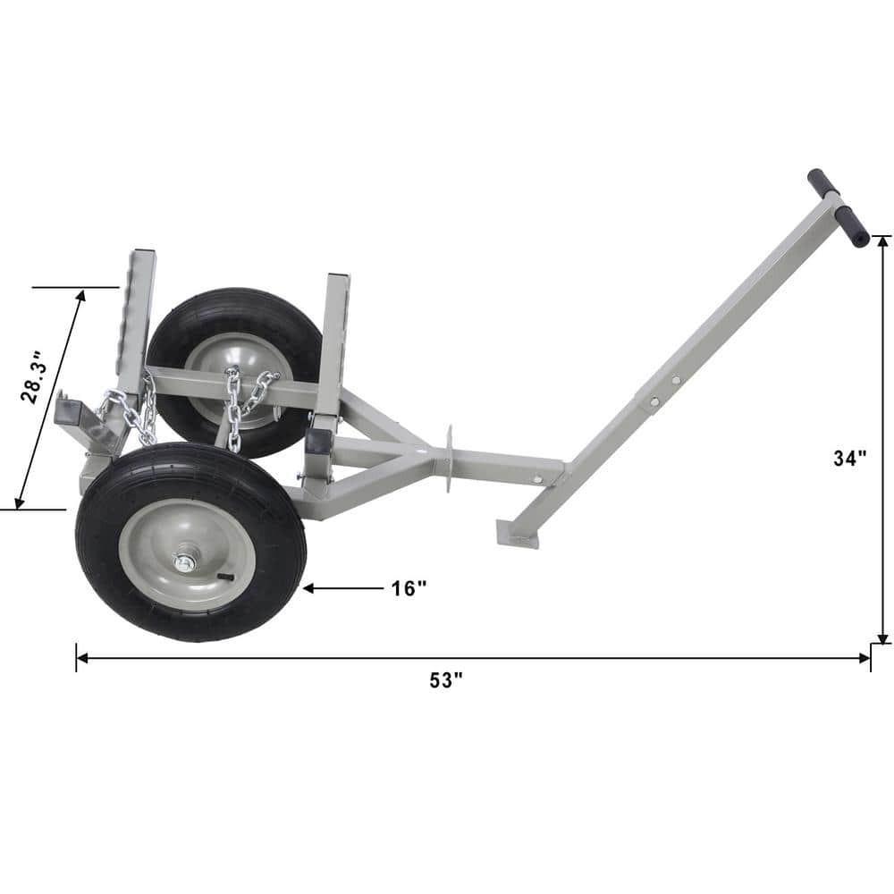 Tidoin 440 lb. Steel Heavy Duty Dolly with Load Binder and Choker Chain (2)