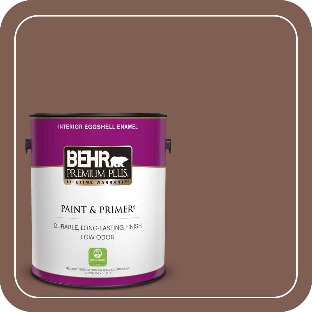BEHR PREMIUM PLUS 1 gal. #N160-6 Spanish Chestnut Eggshell Enamel Low Odor Interior Paint & Primer (1)