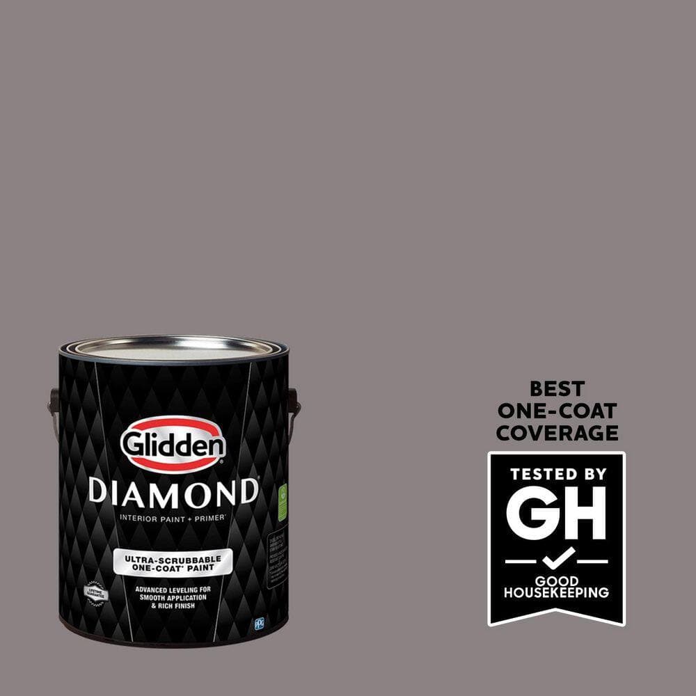 Glidden Diamond 1 gal. PPG1004-5 Pewter Mug Satin Interior Paint with Primer (1)