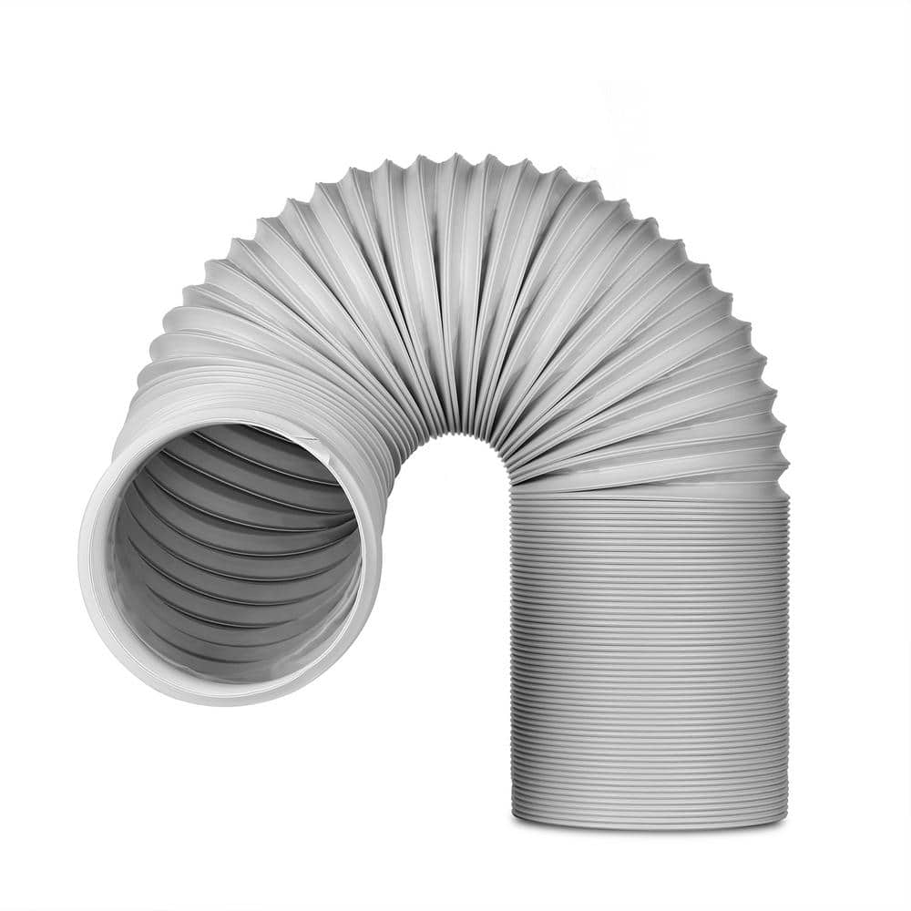 TURBRO 5.9 in. x 6.5 ft. Non-Insulated Flexible Exhaust Hose for Portable Air Conditioner, Counter-clockwise