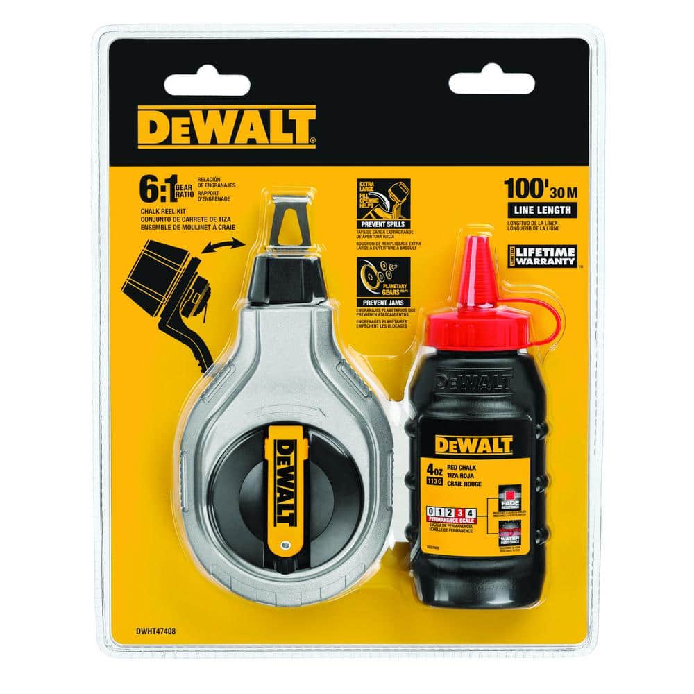 DEWALT 100 ft. 6:1 Chalk Reel Kit (2)