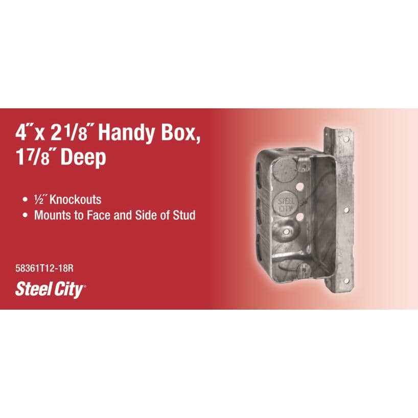 Steel City 13 cu. in. Steel Handy Box 1-Gang (58361T12-18R) (3)