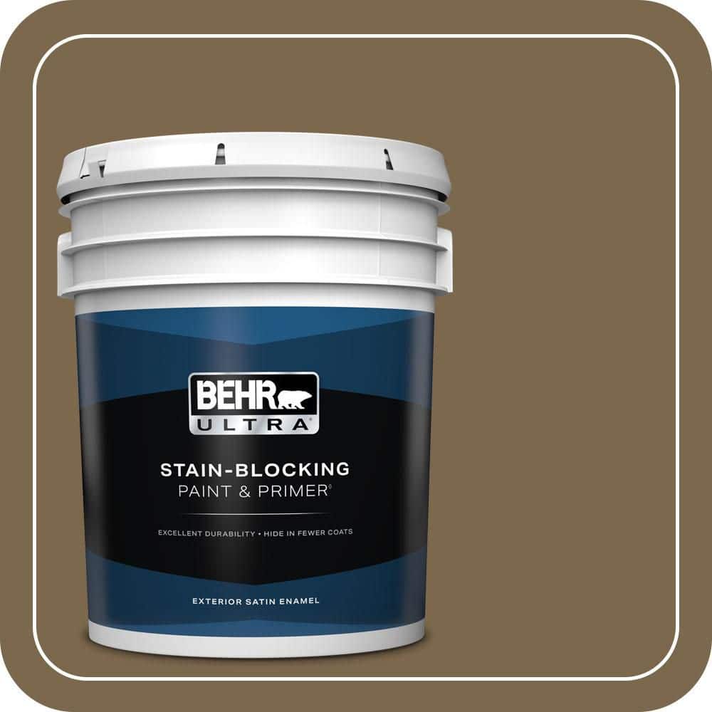 BEHR ULTRA 5 gal. #T14-6 Boho Satin Enamel Exterior Paint & Primer