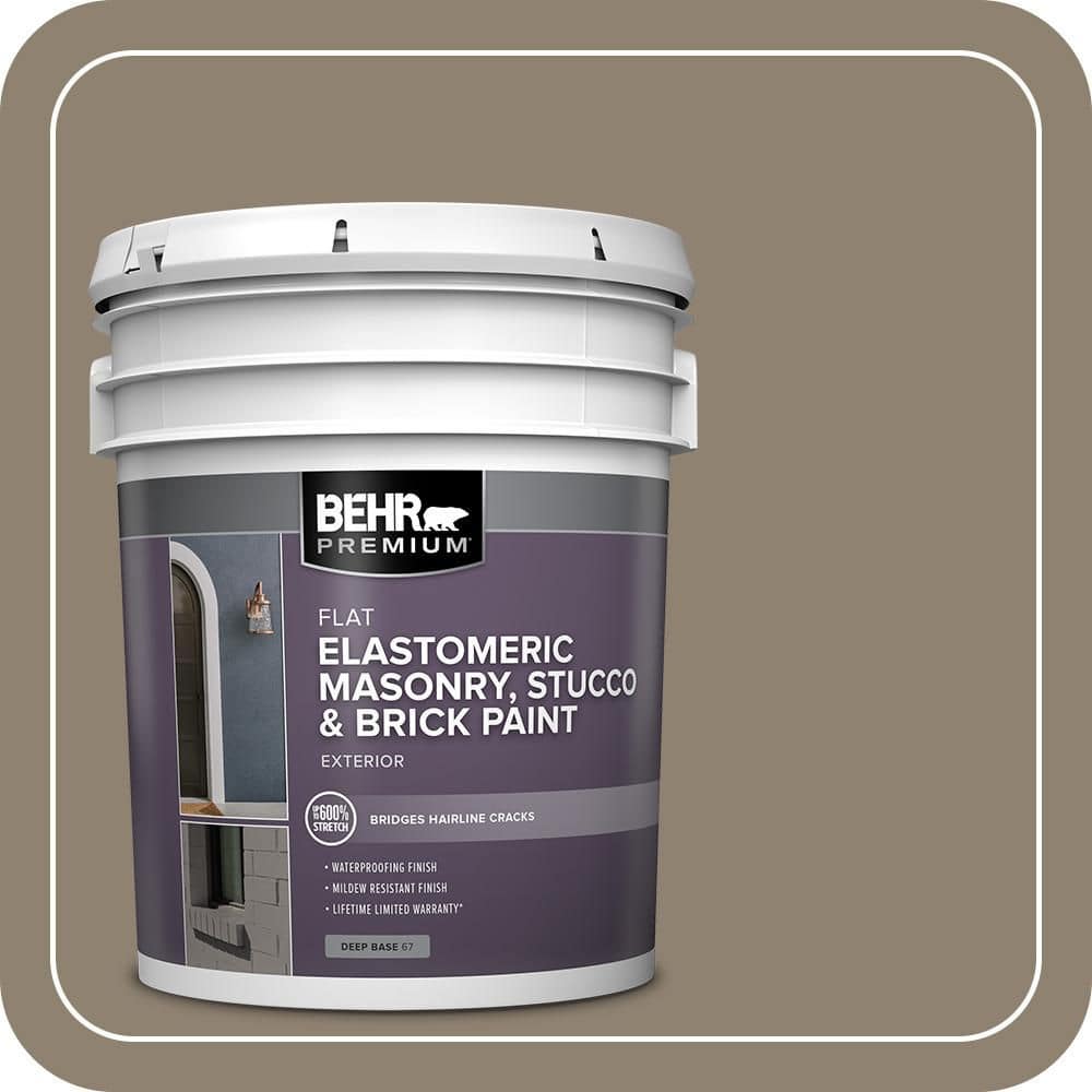 BEHR PREMIUM 5 gal. #MS-53 Woodstock Green Elastomeric Masonry, Stucco and Brick Exterior Paint