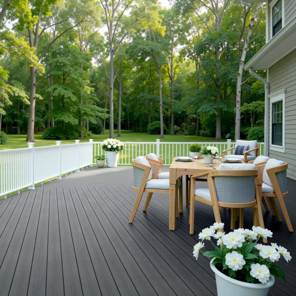 Deckorators 4 in. x 4 in. x 39 in. White PVC Composite Post Sleeve and Trim Kit (3)