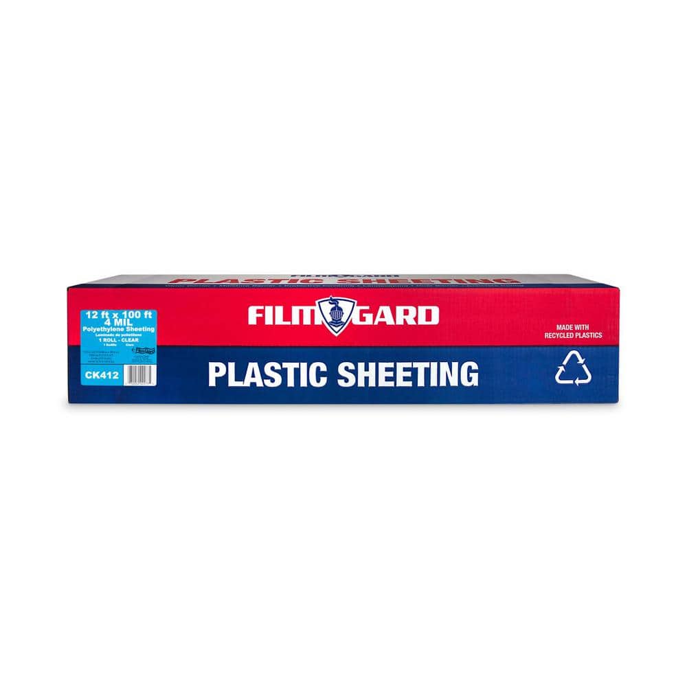 Film-Gard 12 ft. x 100 ft. x 4 mil Clear Plastic Sheeting (3)
