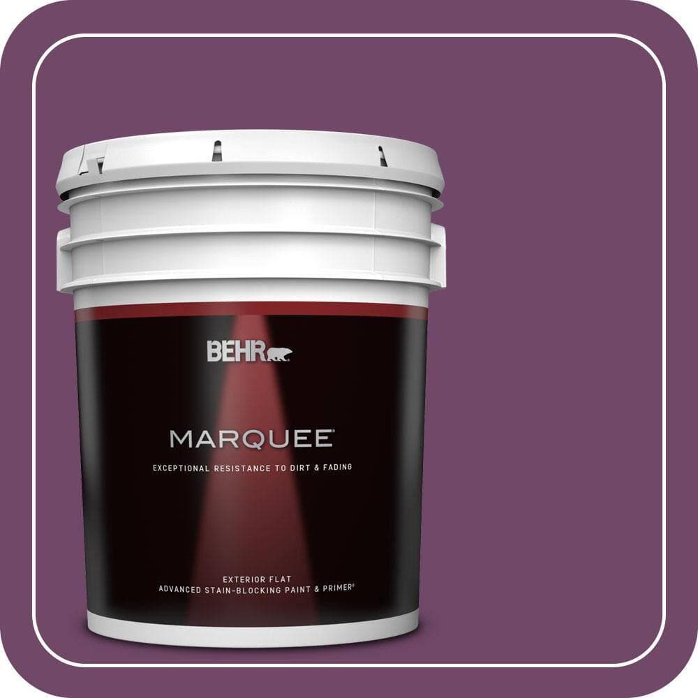 BEHR MARQUEE 5 gal. #S-G-680 Raspberry Mousse Flat Exterior Paint & Primer