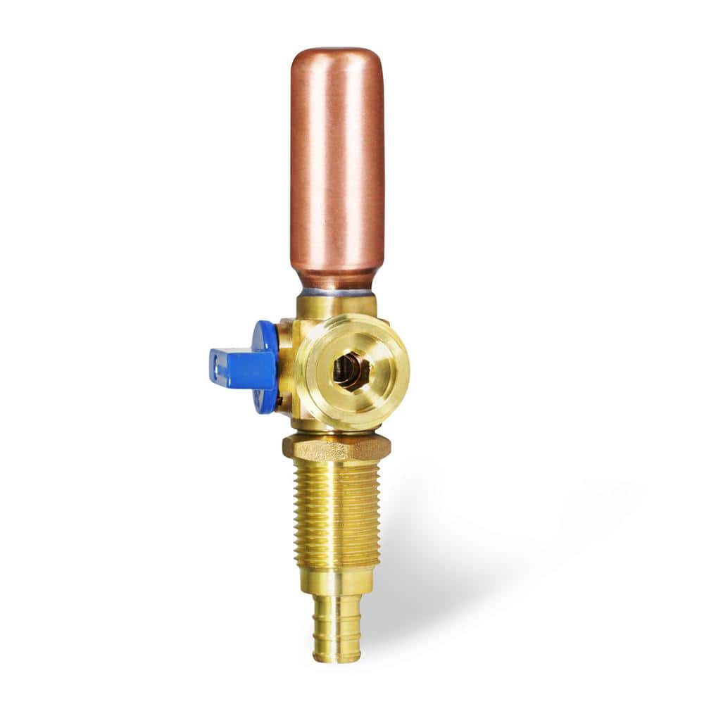 PLUMBFLEX 1/2 in. PEX B x 3/4 in. MHT Brass Washing Machine Replacement Valve with Hammer Arrestor Blue- for Cold Water Supply (3)