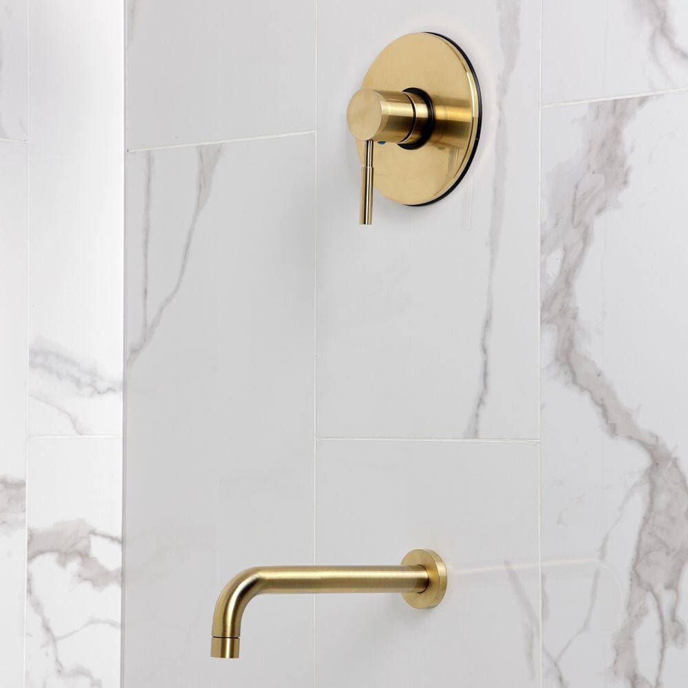 Kingston Brass Concord 1-Handle 1-Spray Tub and Shower Faucet 1.8 GPM in Brushed Brass (2)