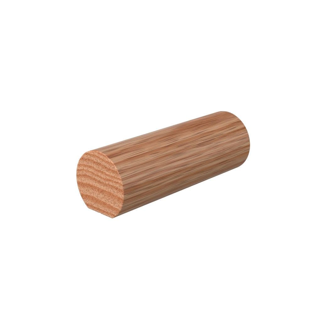 L. J. SMITH STAIR SYSTEMS 1.63 in. D x 1.75 in. W x 96 in. L Unfinished Oak Wood Handrail