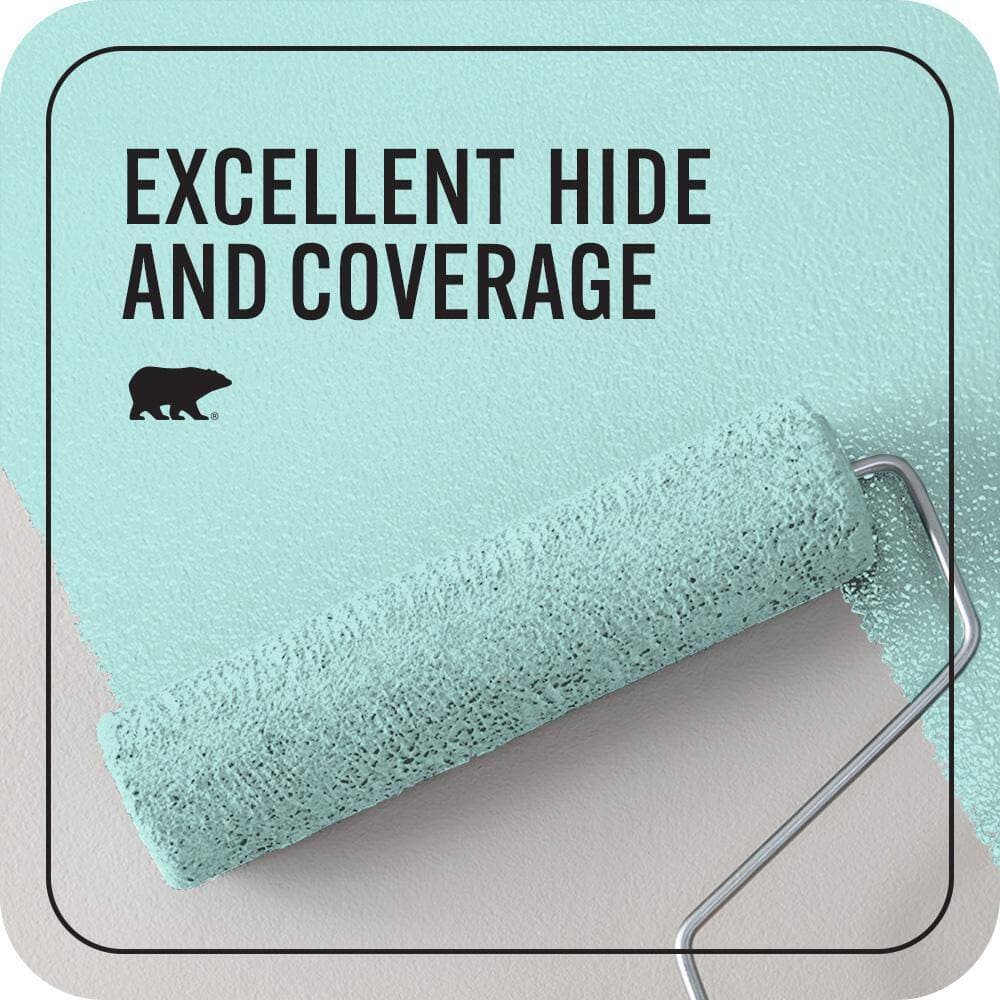 BEHR PREMIUM PLUS 1 qt. #P450-2 Tahitian Breeze Flat EcoMix Plant-Based Interior Paint & Primer (2)