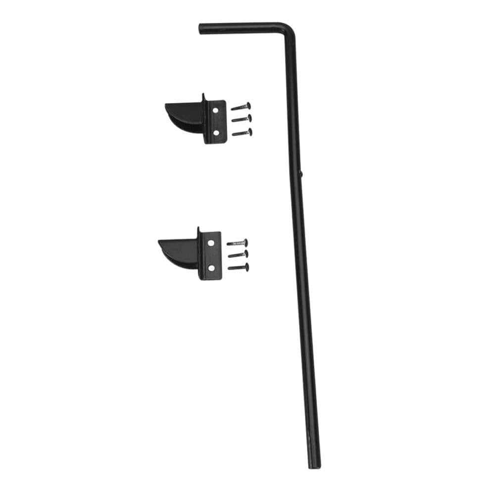 Unbranded Black Steel Fence Gate Cane Bolt
