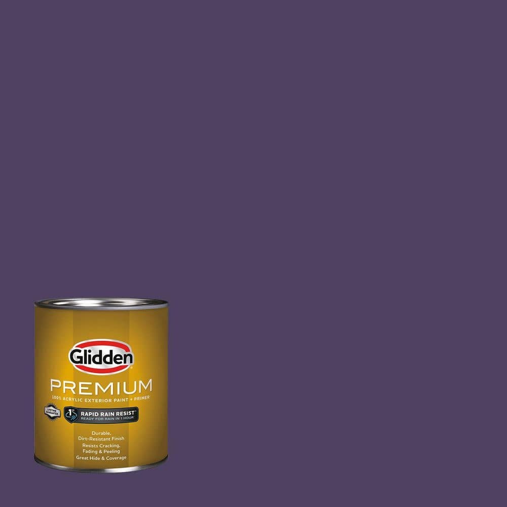 Glidden Premium 1 qt. PPG1174-7 Royal Indigo Satin Exterior Latex Paint