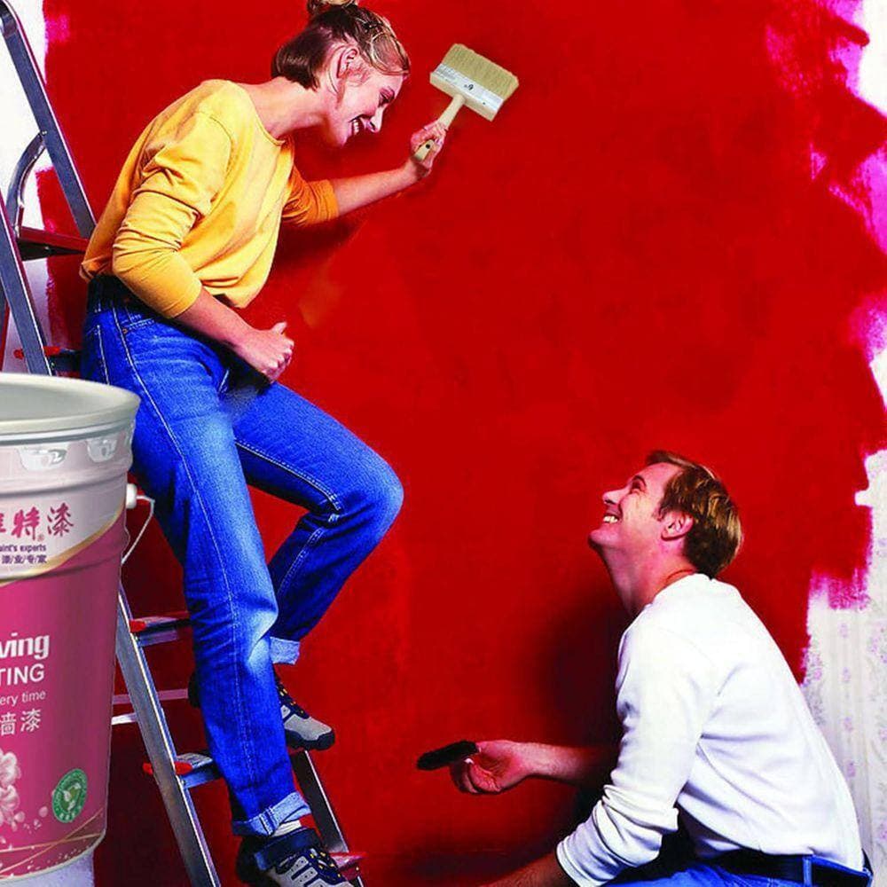 KIWDZFU 6 in. Wide Deck Stain Applicator Brush for Wood and Walls Large Fence and Furniture Paint Brush (2)