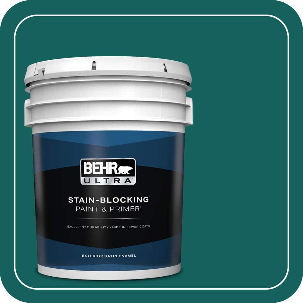 BEHR ULTRA 5 gal. #S-H-490 Billiard Table Satin Enamel Exterior Paint & Primer