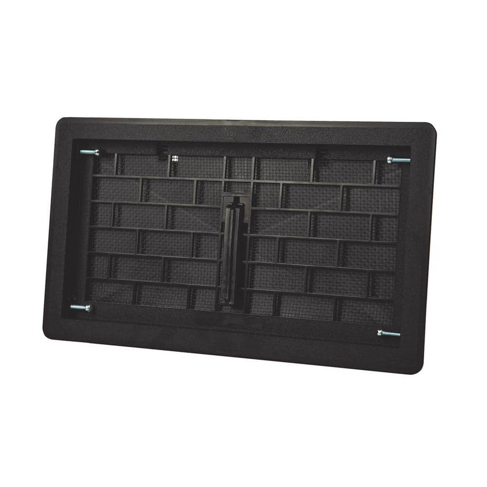 Master Flow 16 in. x 8 in. Black ABS Resin Replacement Manual Foundation Vent (Carton of 8)